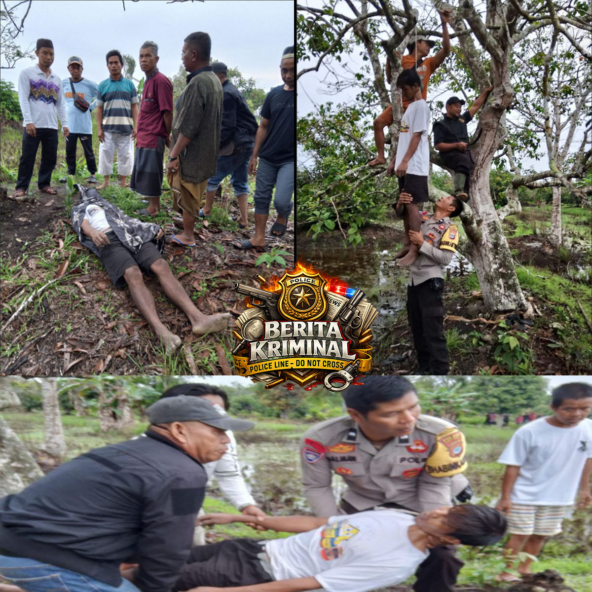 Warga Belawang Batola Dikejutkan Penemuan Pria Tergantung di Pohon