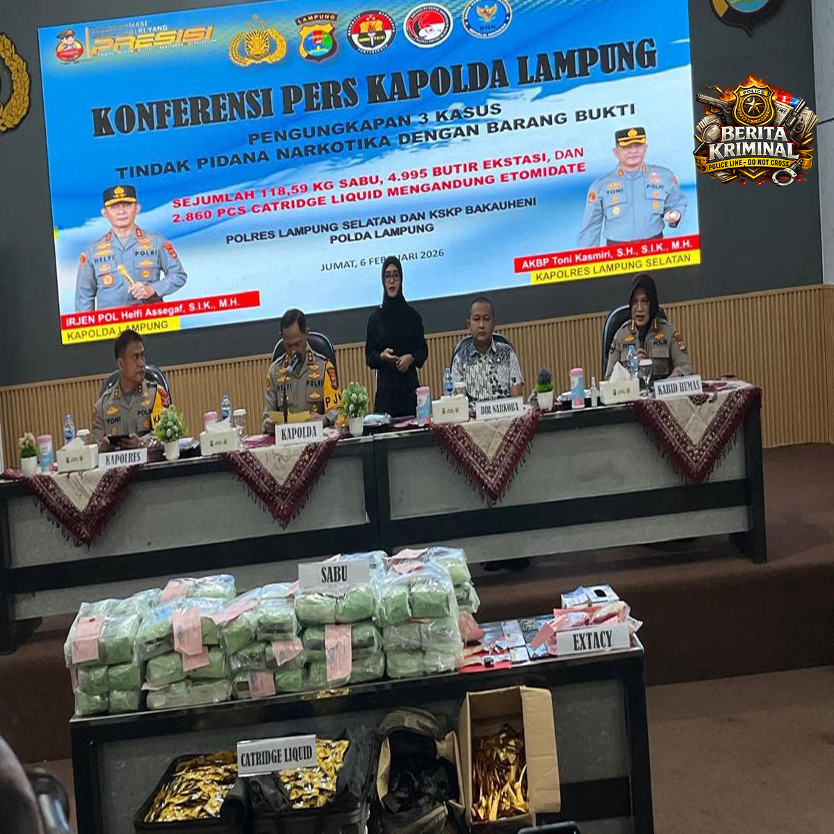 Sepanjang 2026 Polda Berhasil Bongkar Puluhan Kasus Peredaran Narkotika